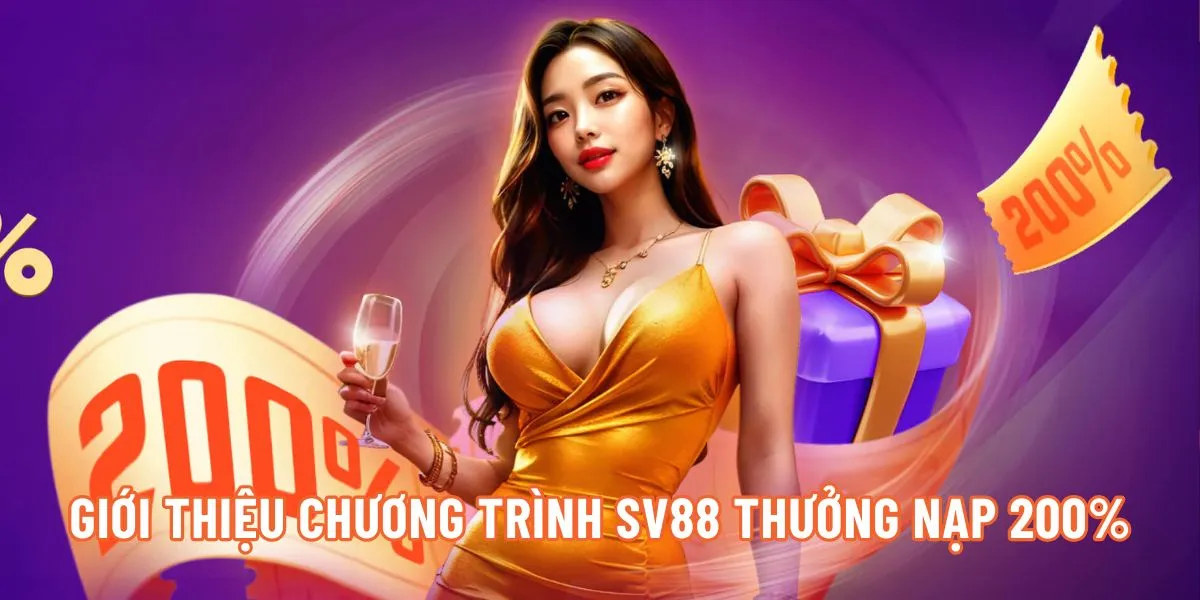 Chương trình SV88 thưởng nạp 200% cực hấp dẫn