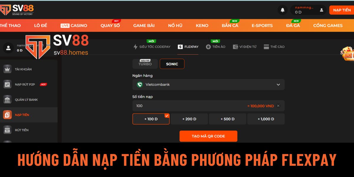 Hướng dẫn nạp tiền bằng phương pháp Flexpay